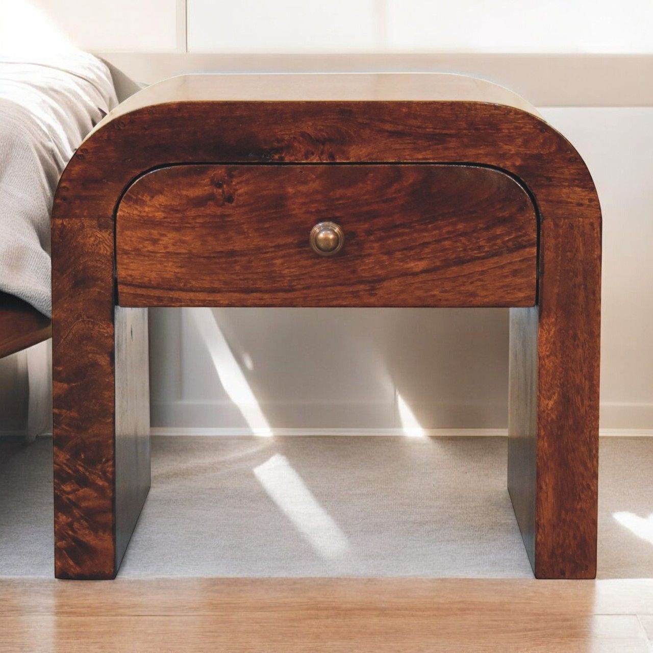Artisan - California Walnut Disc Bedside