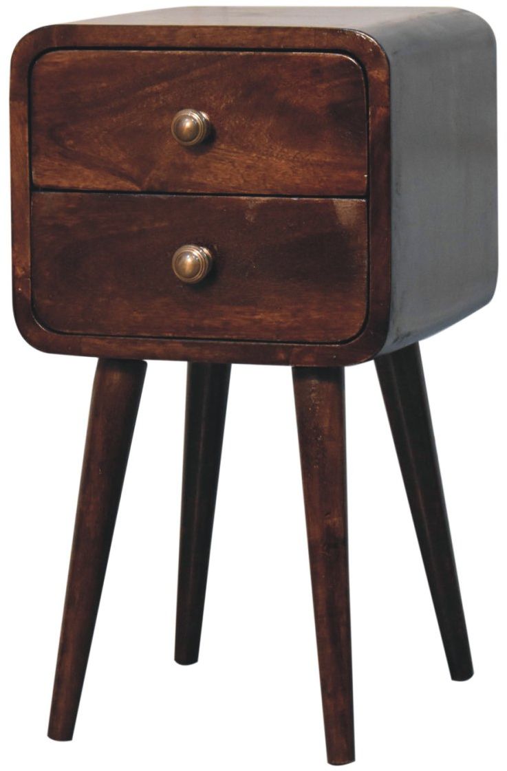 Artisan - Mini California Walnut Curved Bedside