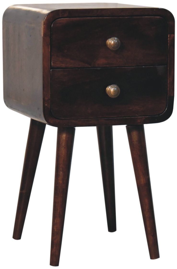 Artisan - Mini California Walnut Curved Bedside