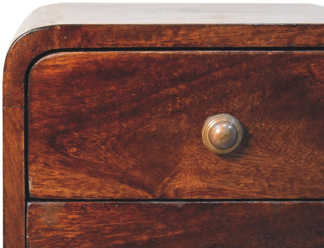Artisan - Mini California Walnut Curved Bedside