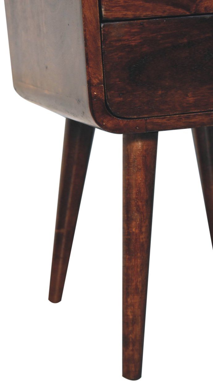 Artisan - Mini California Walnut Curved Bedside