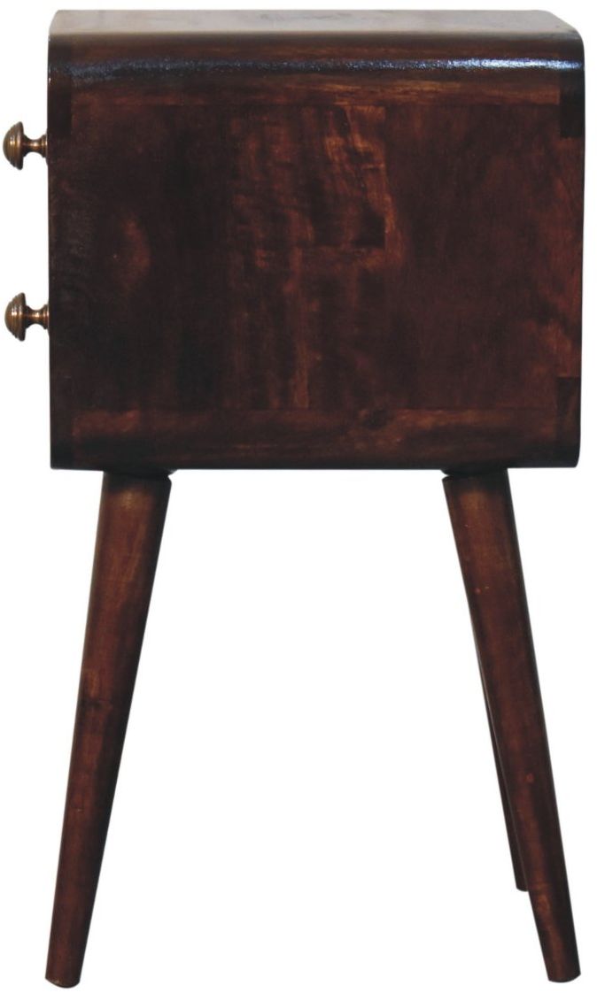 Artisan - Mini California Walnut Curved Bedside