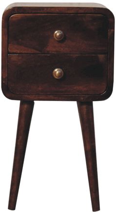 Artisan - Mini California Walnut Curved Bedside