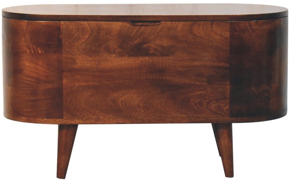 Artisan - California Walnut Rounded Lid Up Blanket Box