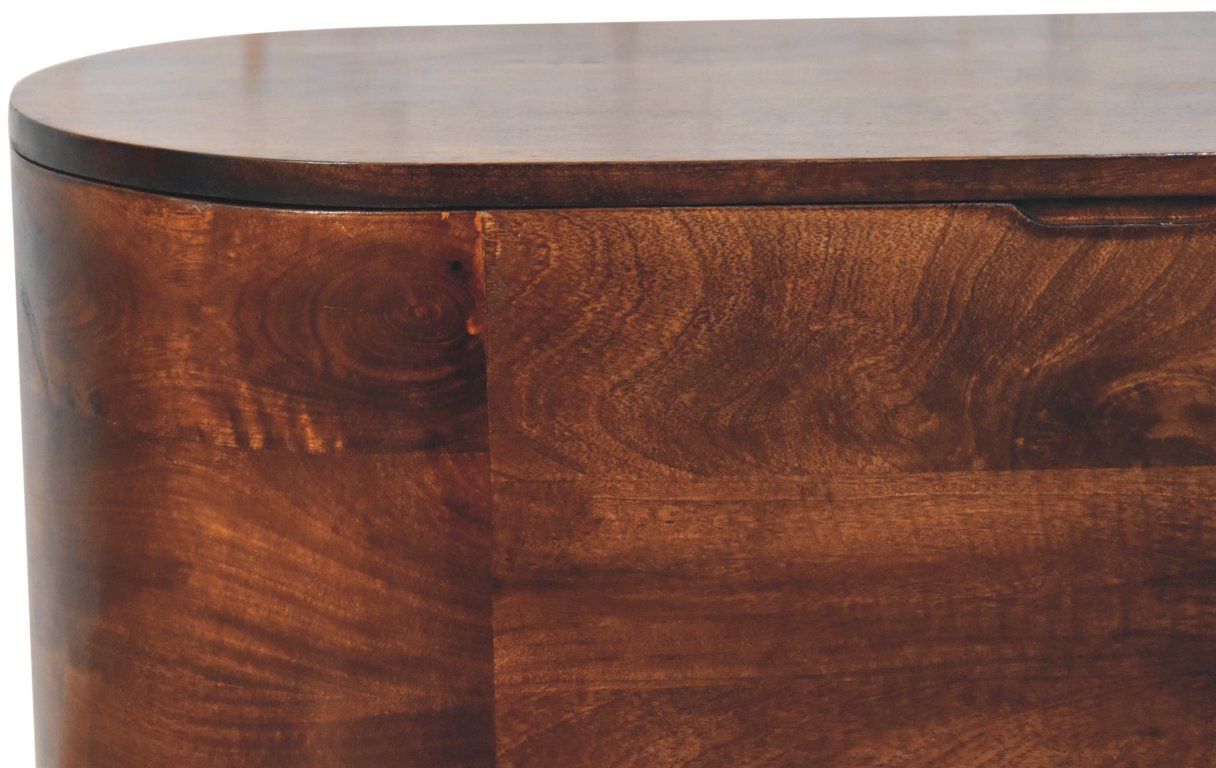 Artisan - California Walnut Rounded Lid Up Blanket Box