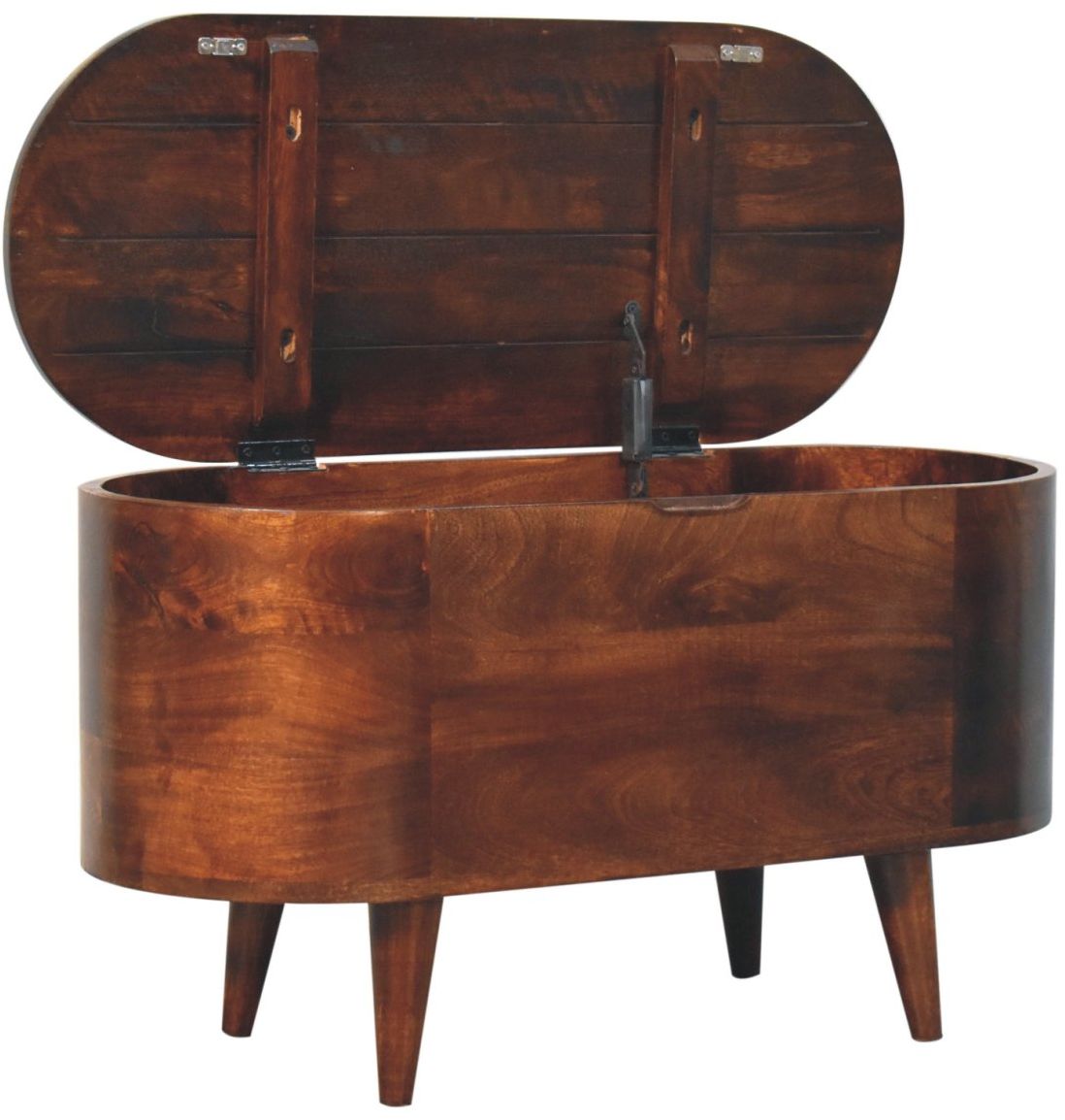 Artisan - California Walnut Rounded Lid Up Blanket Box