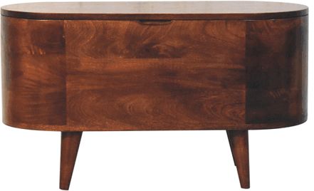 Artisan - California Walnut Rounded Lid Up Blanket Box