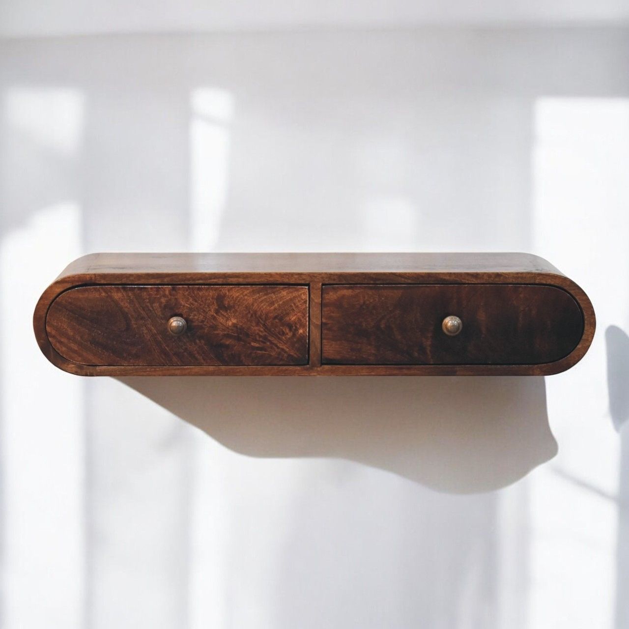 Artisan - Wall Mounted California Walnut Console Table