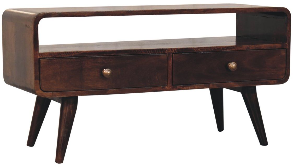 Artisan - Curved California Walnut Media Unit