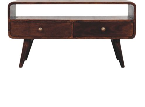 Artisan - Curved California Walnut Media Unit