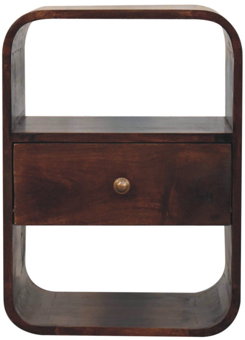 Artisan - California Walnut Curved Edge Bedside