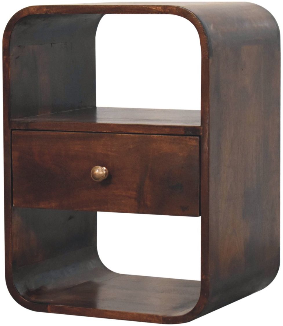 Artisan - California Walnut Curved Edge Bedside