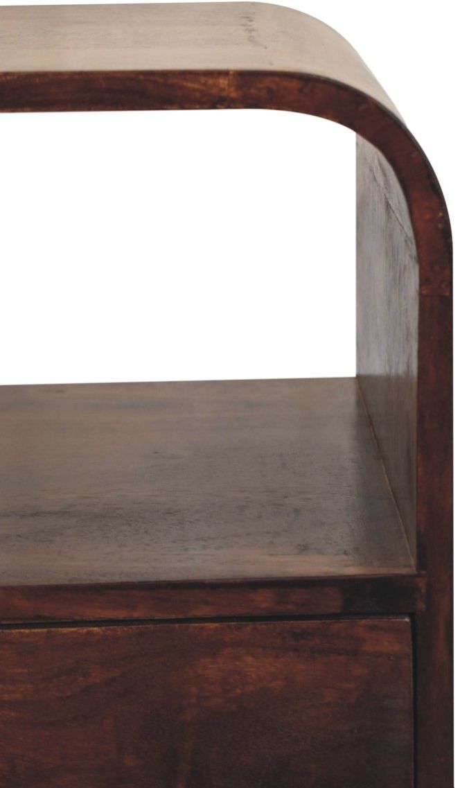 Artisan - California Walnut Curved Edge Bedside