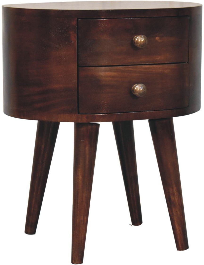 Artisan - California Walnut Rounded Bedside Table