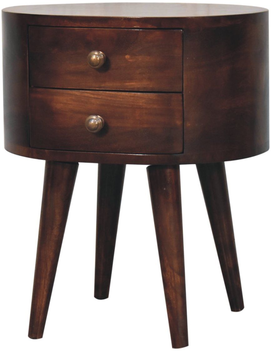 Artisan - California Walnut Rounded Bedside Table