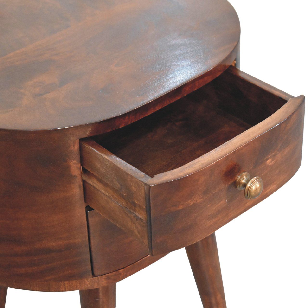Artisan - California Walnut Rounded Bedside Table