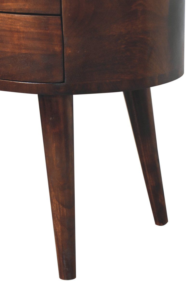 Artisan - California Walnut Rounded Bedside Table