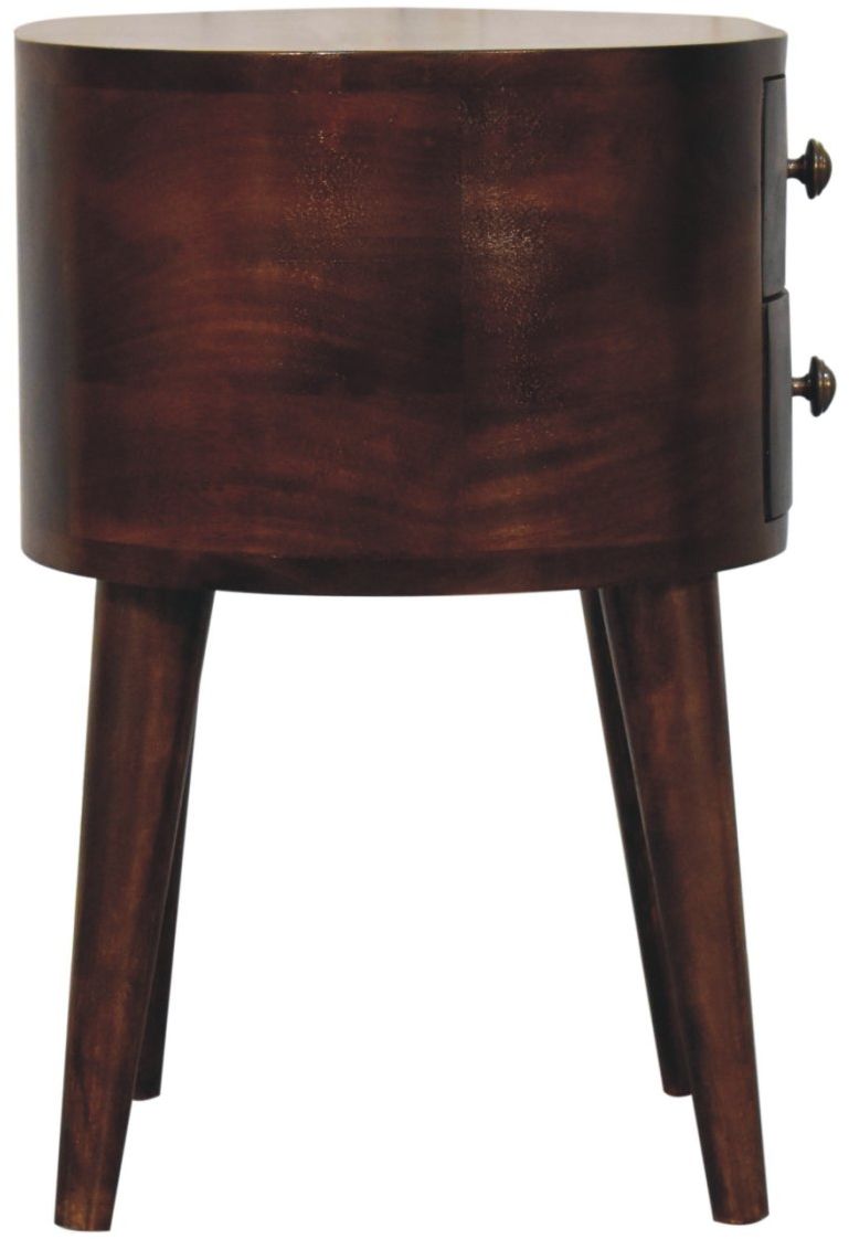Artisan - California Walnut Rounded Bedside Table