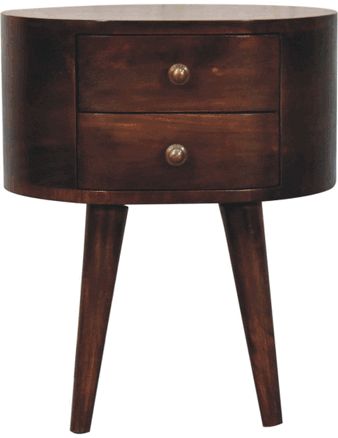 Artisan - California Walnut Rounded Bedside Table