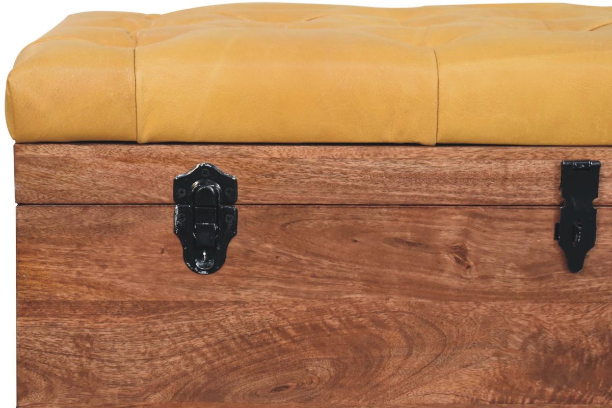 Artisan - Buffalo Hide Honey Caramel Storage Trunk