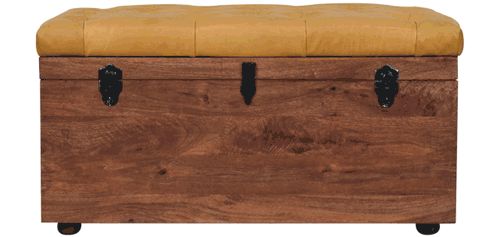 Artisan - Buffalo Hide Honey Caramel Storage Trunk