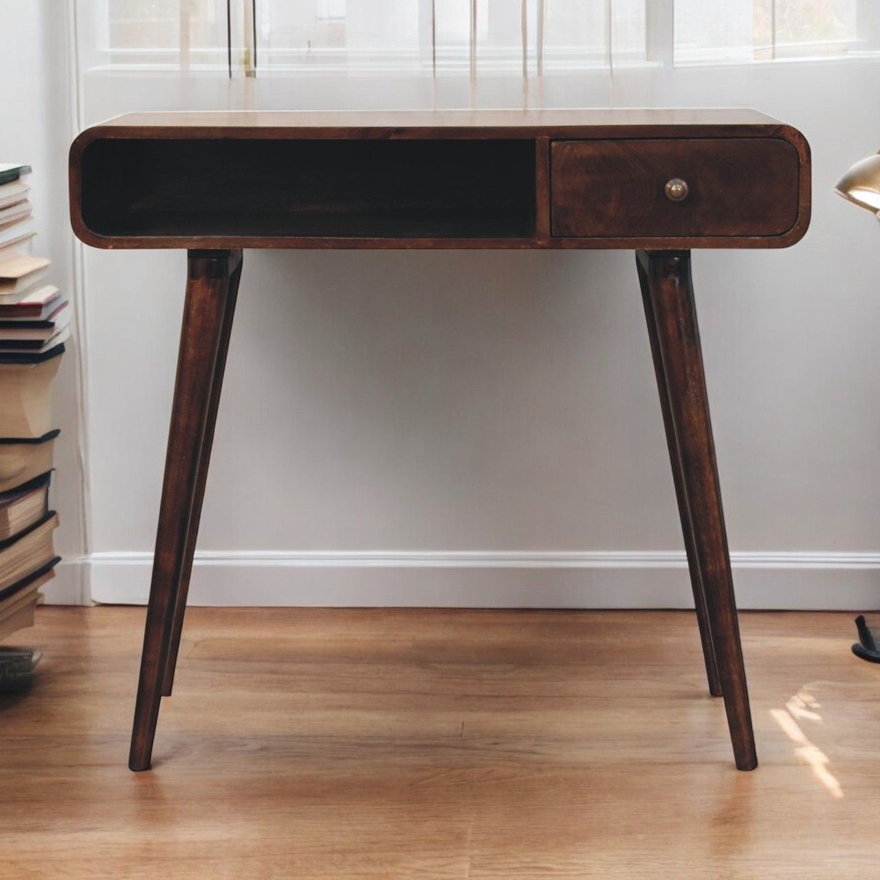 Artisan - Curved California Walnut Writing Desk
