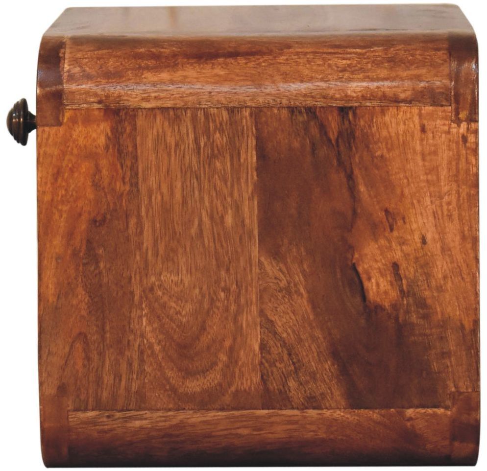 Artisan - Mini Honey Caramel Wall Mounted Bedside With Open Slot