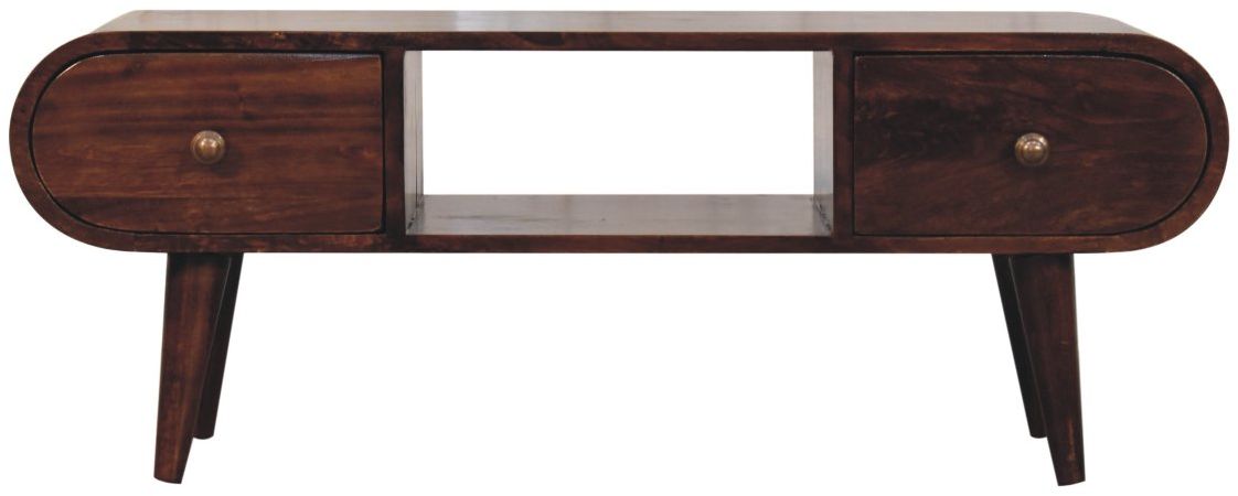 Artisan - California Walnut Circular TV Unit