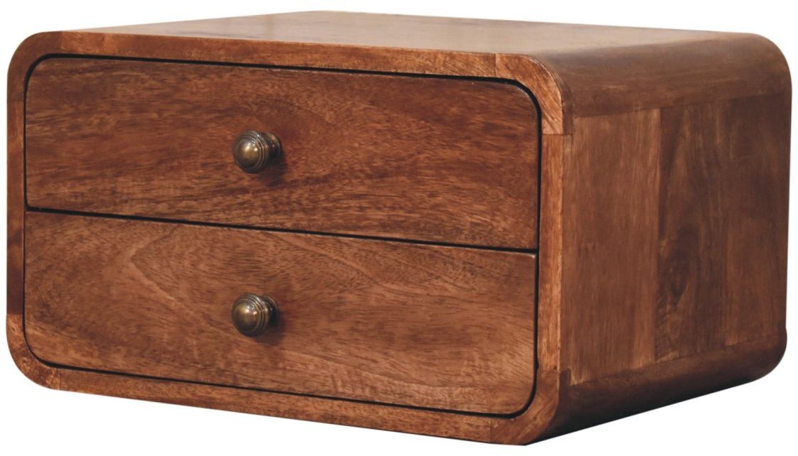 Artisan - Honey Caramel 2 Drawer Floating Bedside