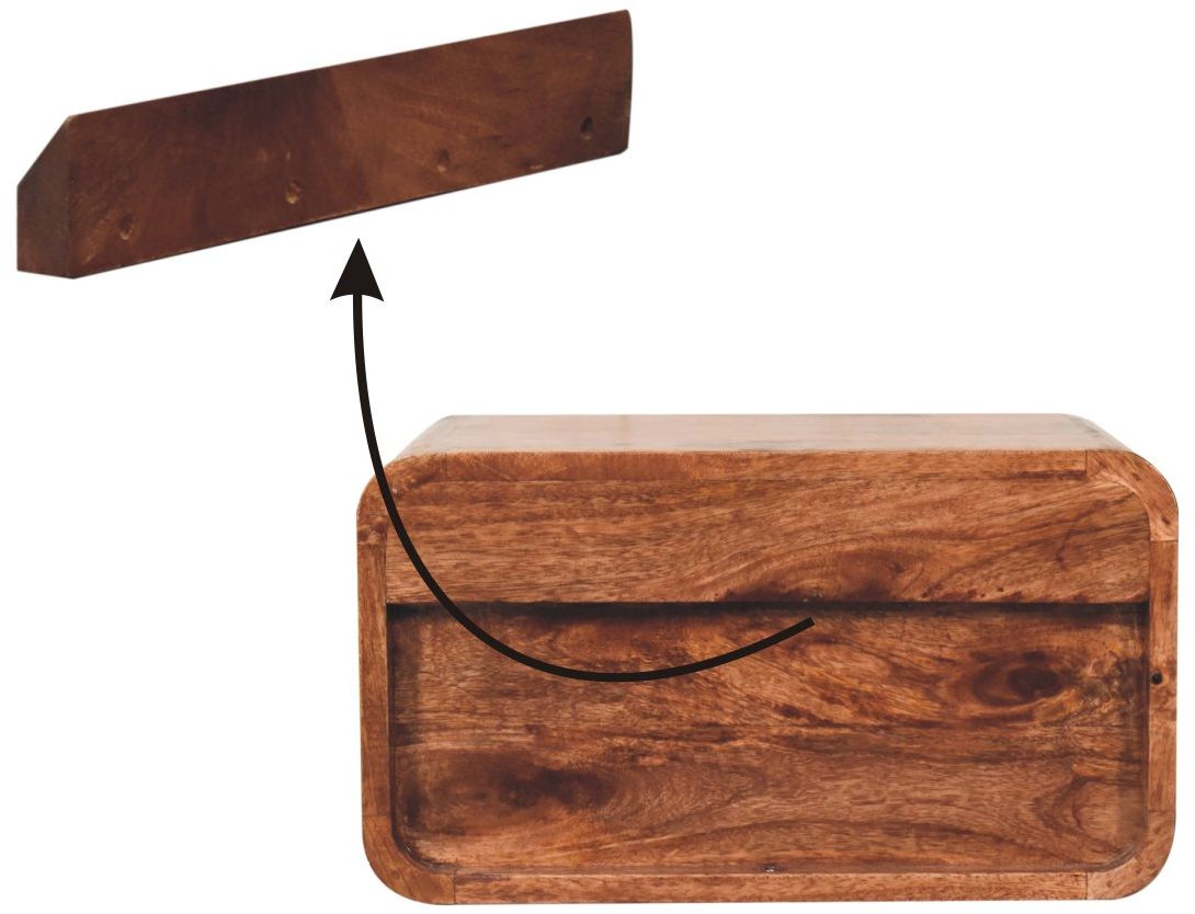 Artisan - Honey Caramel 2 Drawer Floating Bedside