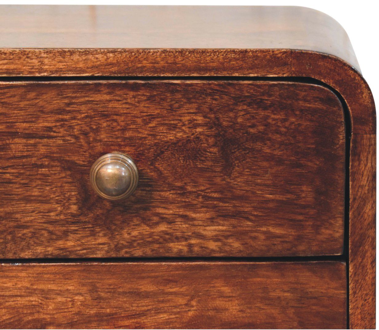 Artisan - Mini Curved California Walnut Wall Mounted Bedside