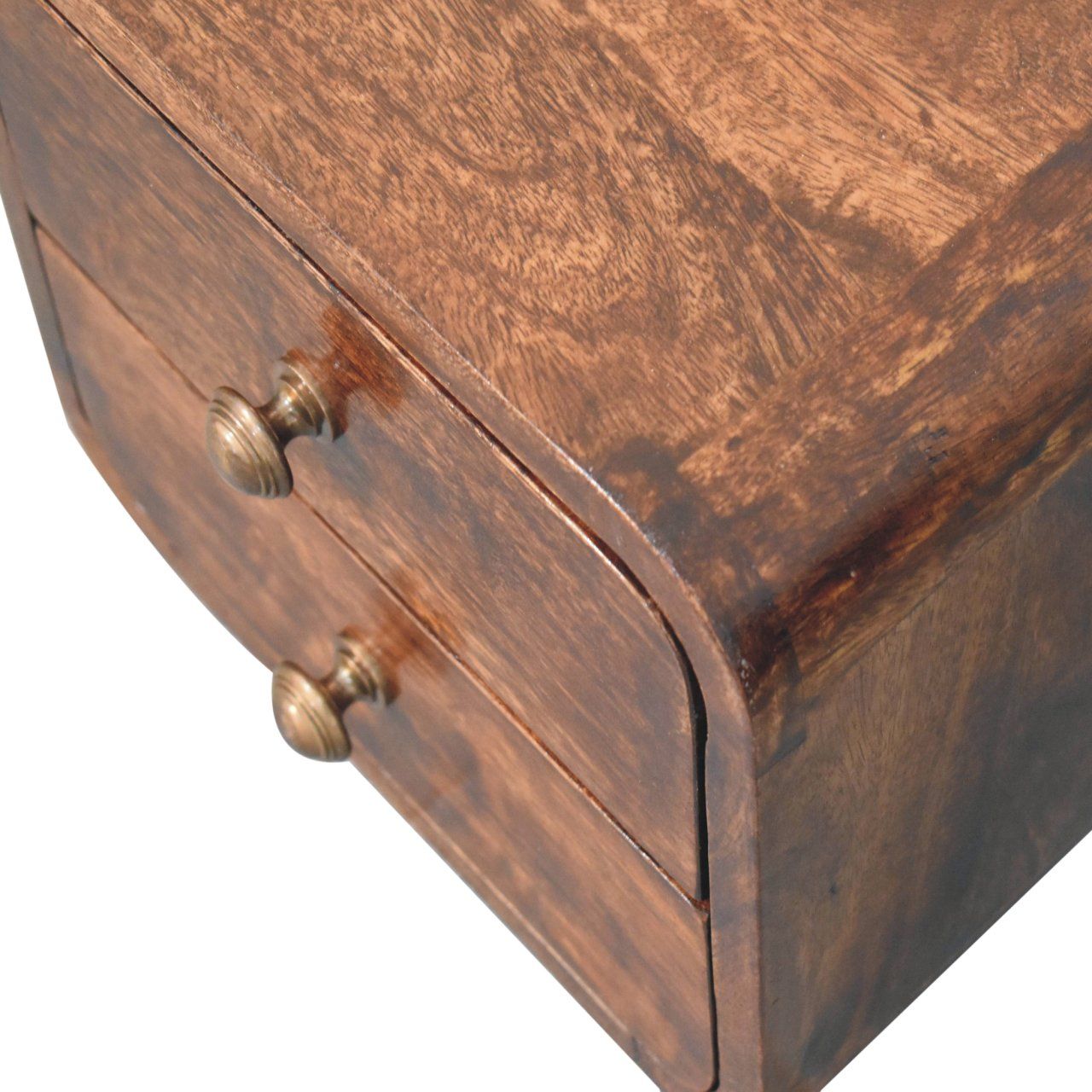 Artisan - Mini Curved California Walnut Wall Mounted Bedside