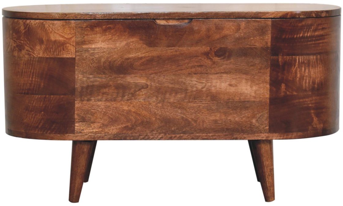 Artisan - Honey Caramel Rounded Lid Up Blanket Box
