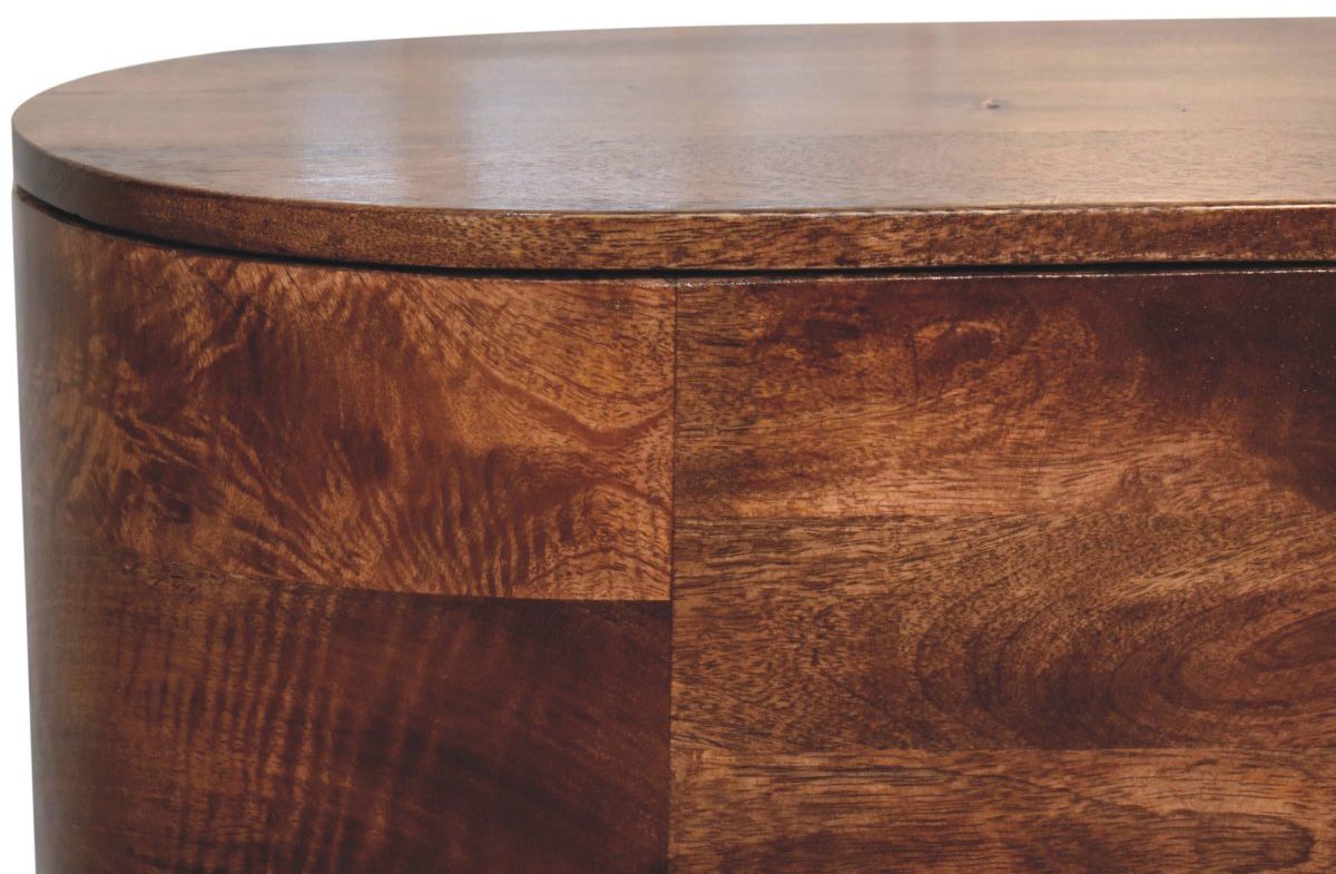Artisan - Honey Caramel Rounded Lid Up Blanket Box