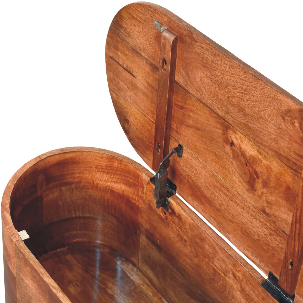 Artisan - Honey Caramel Rounded Lid Up Blanket Box