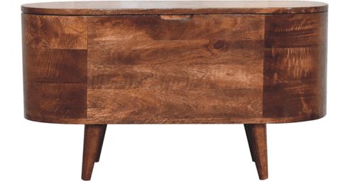 Artisan - Honey Caramel Rounded Lid Up Blanket Box