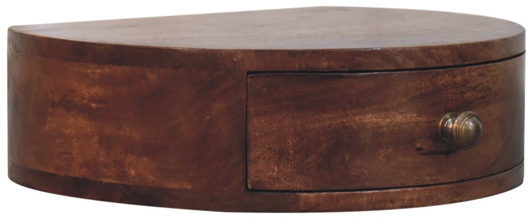 Artisan - Honey Caramel Wall Mounted Rounded Bedside