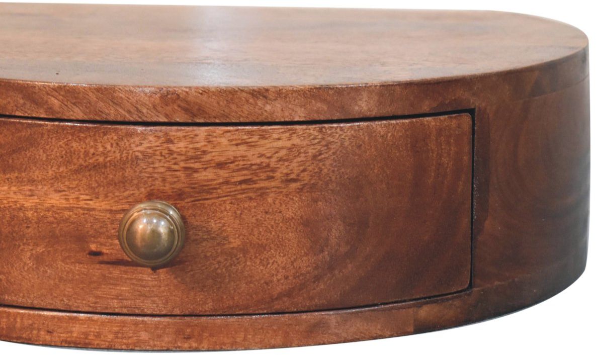 Artisan - Honey Caramel Wall Mounted Rounded Bedside