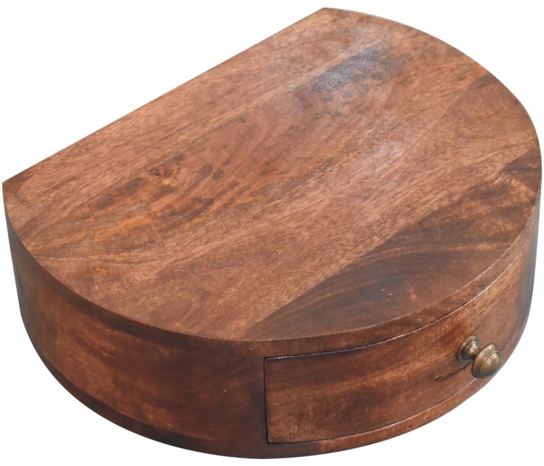 Artisan - Honey Caramel Wall Mounted Rounded Bedside
