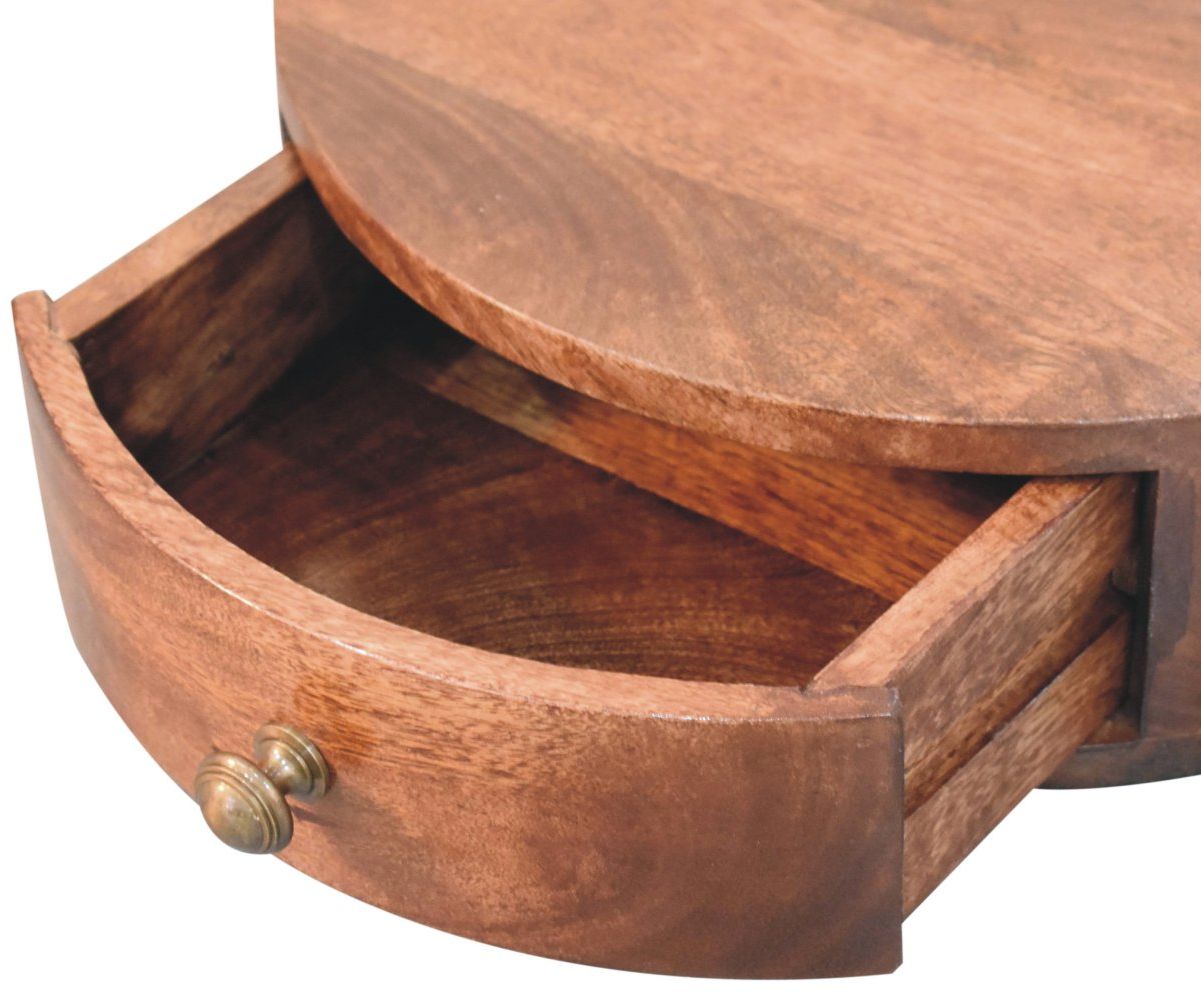 Artisan - Honey Caramel Wall Mounted Rounded Bedside