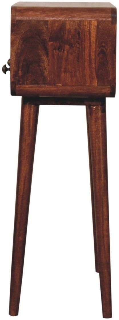 Artisan - Mini Curved Honey Caramel Console Table