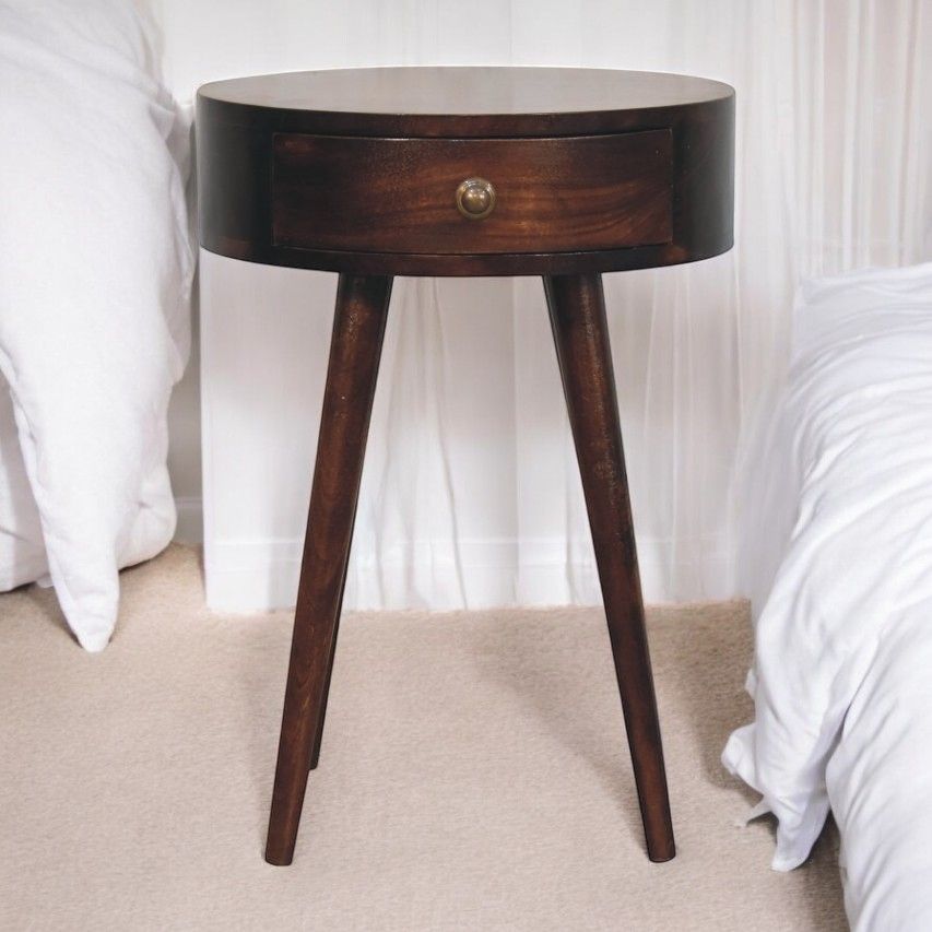 Artisan - Nordic California Walnut Circular Shaped Bedside