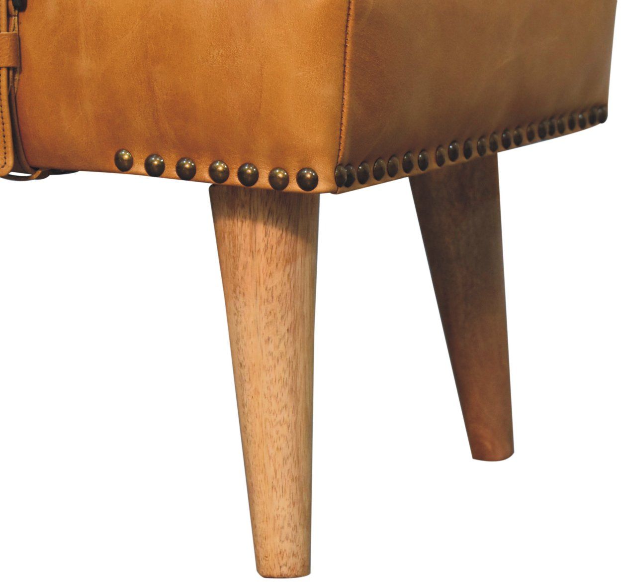 Artisan - Bouclé Buffalo Hide Leather Bench
