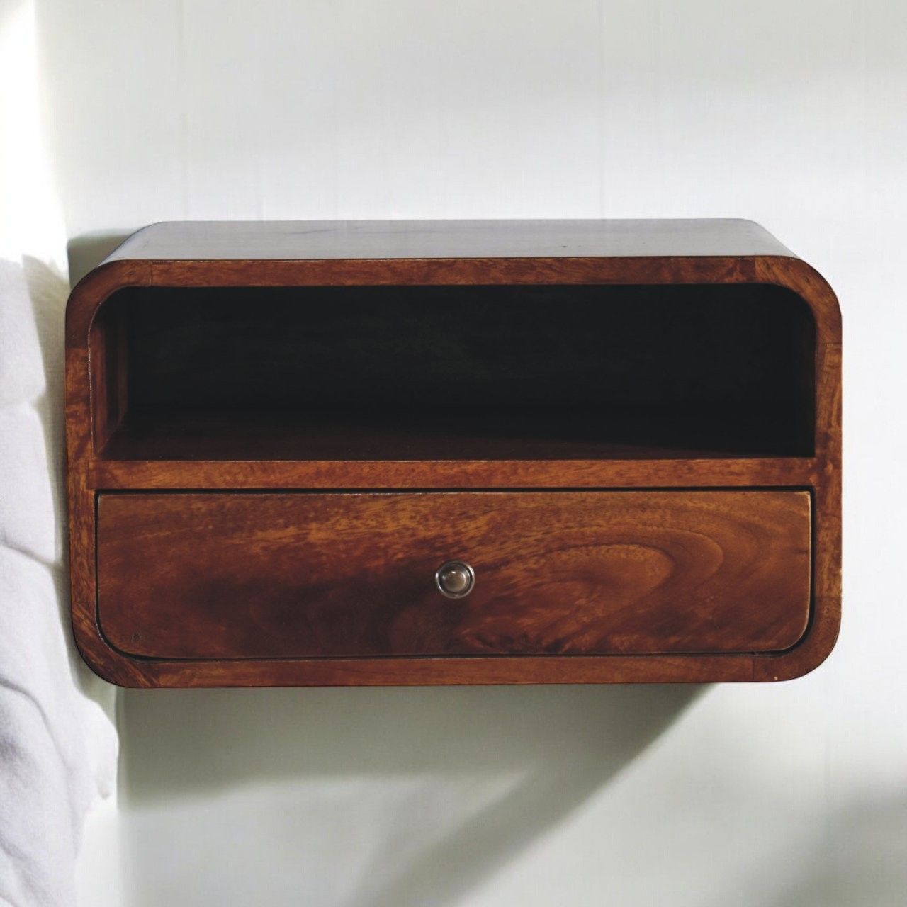 Artisan - Large Curve Upper Slot Floating Bedside