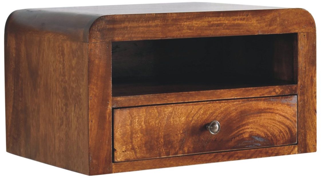 Artisan - Chunky Chestnut 1 Drawer Wall Mounted Nightstand