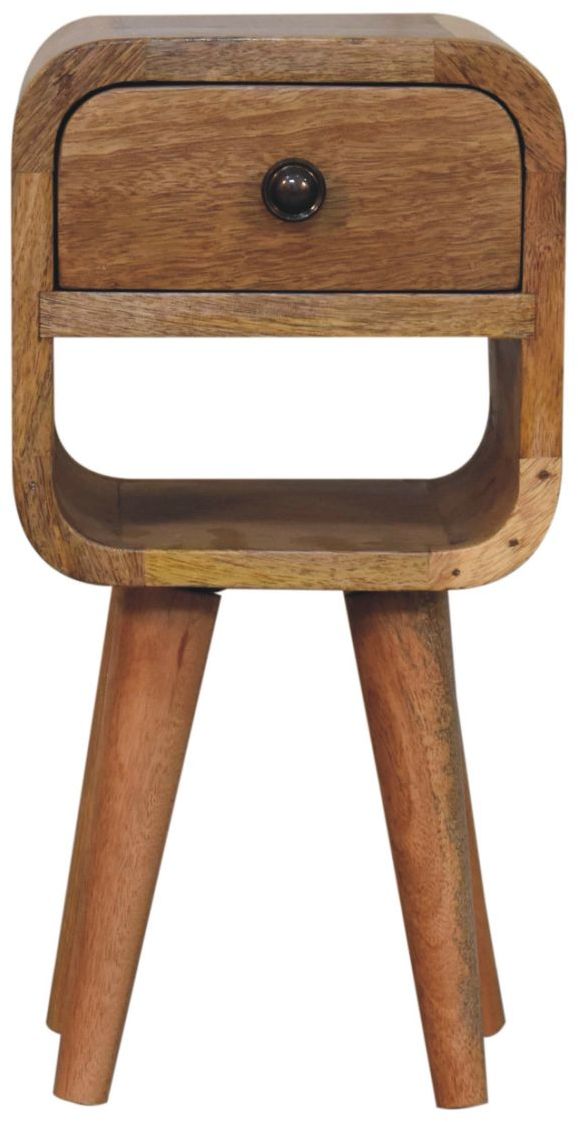 Artisan - Extra Mini Oak-Ish Curve Lower Bedside