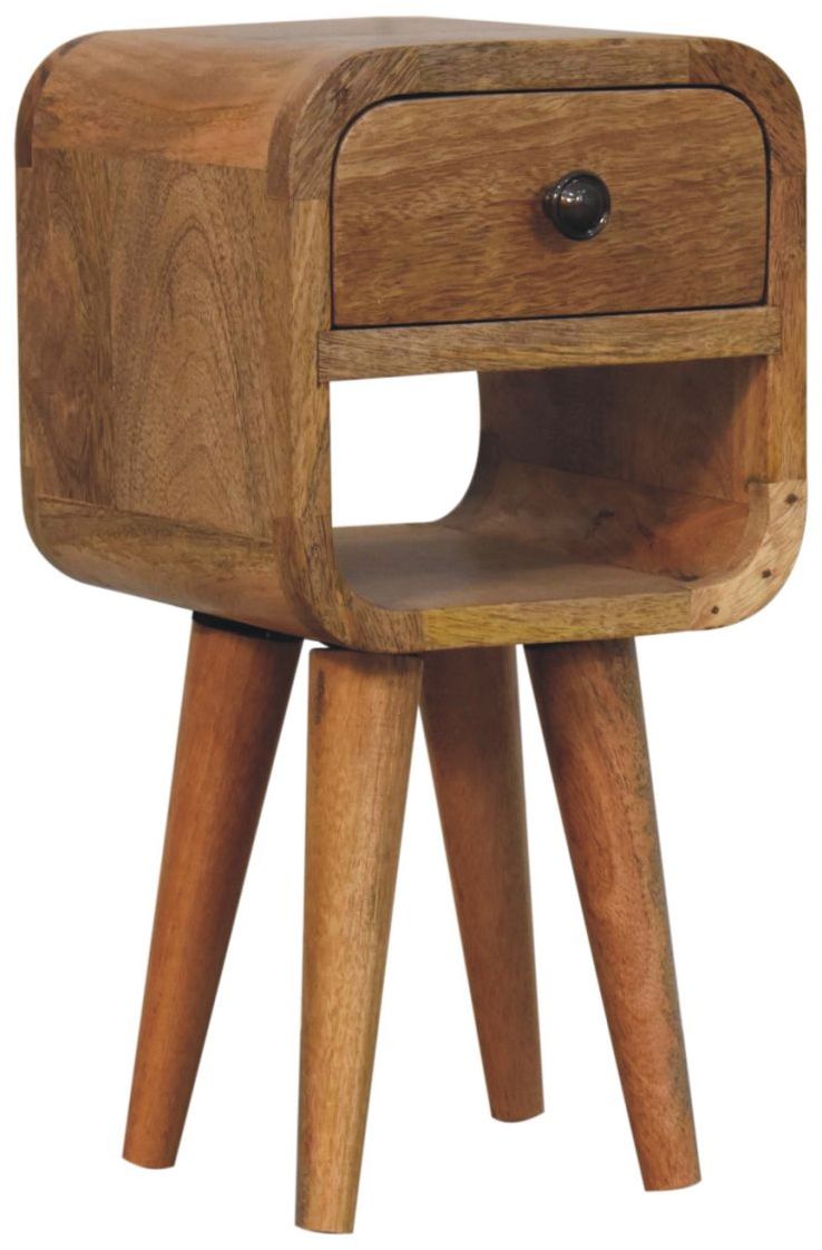 Artisan - Extra Mini Oak-Ish Curve Lower Bedside