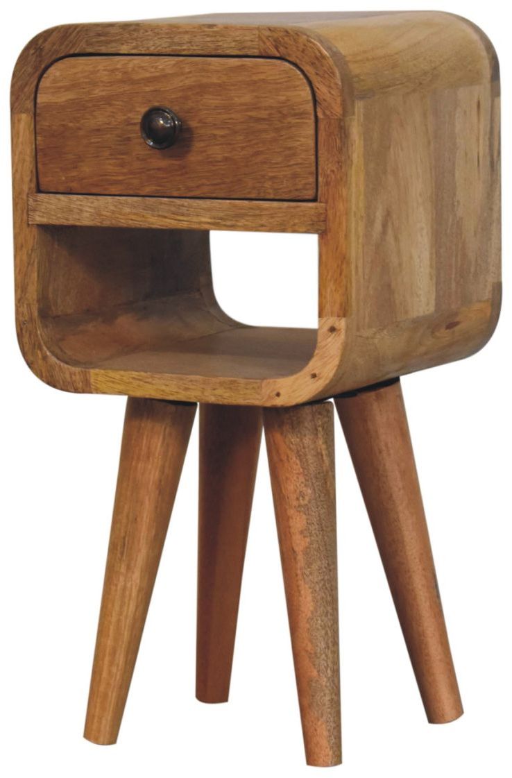 Artisan - Extra Mini Oak-Ish Curve Lower Bedside