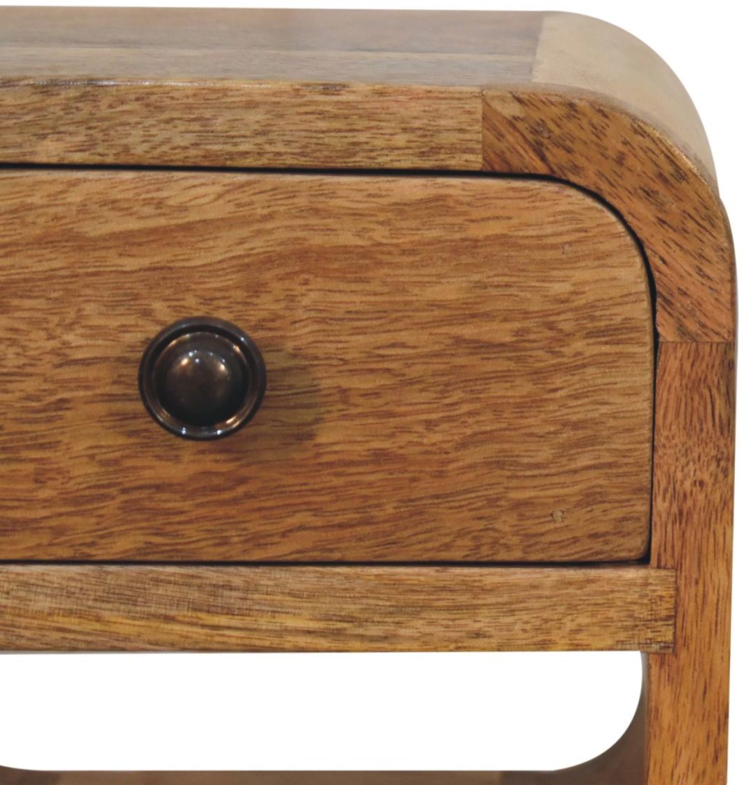 Artisan - Extra Mini Oak-Ish Curve Lower Bedside