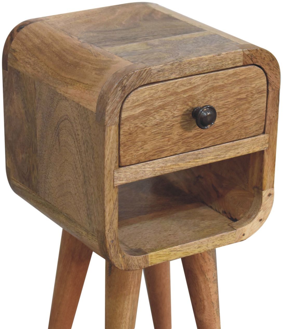 Artisan - Extra Mini Oak-Ish Curve Lower Bedside